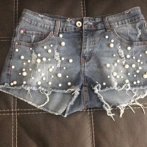 Denim shorts